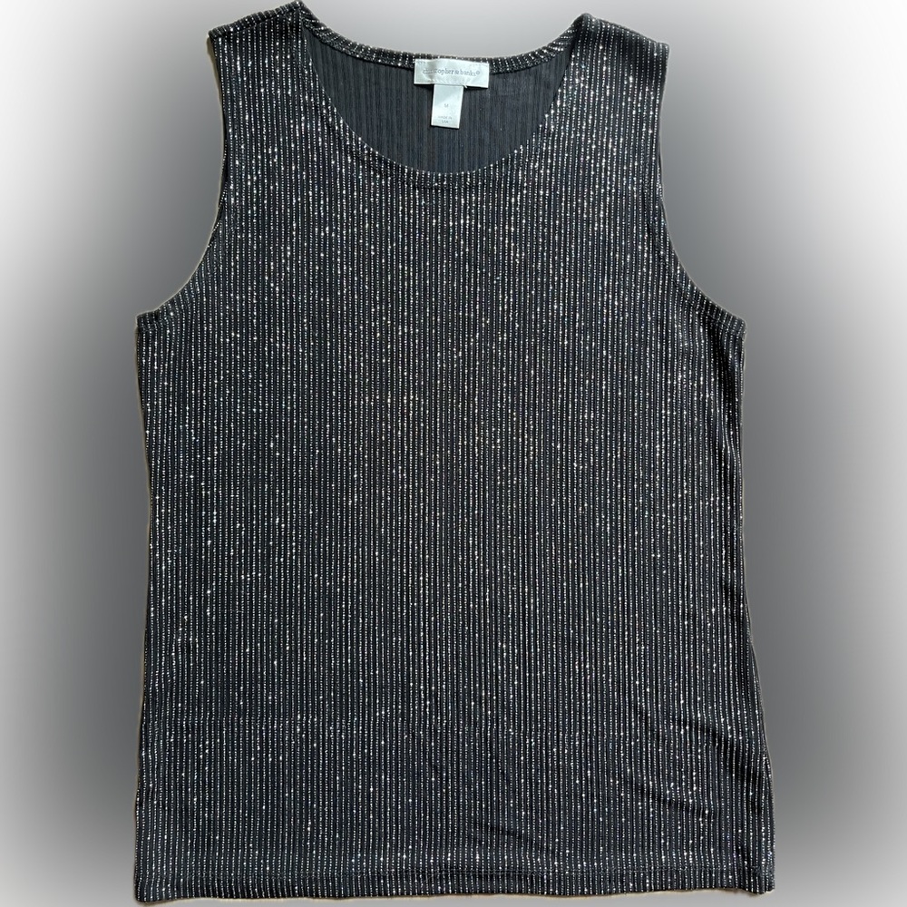 Christopher & Banks Women’s Size Medium Sleeveless Sparkly Dressy Tank Top EUC
